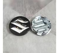 4 Pezzi Auto Coprimozzo Ruota Centrale per Suzuki Ignis 2020-2024,Lega Coprimozzi Cerchione Ruota Coperchio con Auto Logo Emblema Accessori Styling Auto,Black-54mm