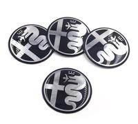 4 Pezzi Auto Coprimozzo Tappi Adesivi per Alfa Romeo 50mm Tappi Ruote Stemma Coprimozzi Adesivi Centro Cerchi Stemma