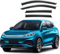 4 Pezzi Auto Deflettori Aria per BYD ATTO 3 Yuan Plus 2022-2024, Parapioggia Finestrino Deflettori Aria Laterale Protezione Visiera