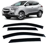 4 Pezzi Auto Deflettori Aria per Hyundai IX35 2010-2015, Parapioggia Per Finestrino Deflettori Aria Laterale, Protezione Visiera Parasole