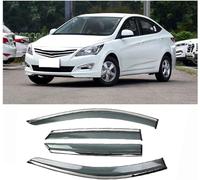 4 Pezzi Auto Deflettori Aria per Hyundai Verna 2010-2016, Parapioggia Per Finestrino Deflettori Aria Laterale, Protezione Visiera Parasole