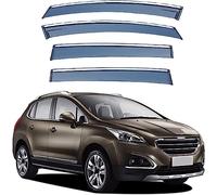 4 Pezzi Auto Deflettori d'Aria per Peugeot 3008 MK1-T8 2008-2015, Anteriore E Posteriore Finestra Laterale Antiturbo Antivento Antipioggia Visiera