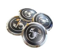 4 Pezzi Auto Emblema Coprimozzo Coprimozzi per Abarth 500 595 695 133mm, Ruota Centrale Coprimozzo, Sostituzione Tappi Centro Mozzo Ruota