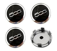 4 Pezzi Auto Emblema Coprimozzo Coprimozzi per Fiat 500/500L/500X 60mm, Ruota Centrale Coprimozzo, Sostituzione Tappi Centro Mozzo Ruota