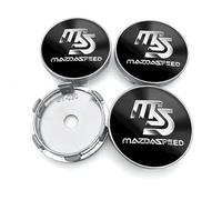 4 Pezzi Auto Emblema Coprimozzo Coprimozzi per Mazda Speed Atenza Axela Demio Atenza MS CX30 CX7 M3 M6 MX3 MX5 60mm, Ruota Centrale Coprimozzo, Sostituzione Tappi Centro Mozzo Ruota