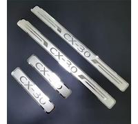 4 Pezzi Auto in Acciaio Inox davanzale battitacco Piastre per Mazda CX-30 1 (I) DM I 2019-2024, Auto in Acciaio Inox Davanzale della Porta Scuff Piastra Copertura Trim