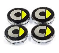 4 Pezzi Auto Tappi Coprimozzi, per Smart Fortwo Forfour 451 453 60mm Coprimozzo Impermeabili Antipolvere Centro Cerchi Coperchio Emblema Hub Badge con Adesivi Logo Accessori,Normal-B
