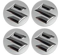 4 Pezzi Auto Tappi Coprimozzo per Suzuki Swift 2014-2018,Ruota Tappo Tappi Centro Impermeabile Antiruggine Antipolvere Decorazione Esterna Accessori,58mm-Silver