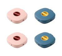 4 Pezzi Avvolgicavo Portatile, Gestione dei Cavi Retrattili per Auricolari, Girevole con Supporto - per Viaggi, Ufficio, Casa