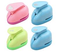 4 Pezzi Bambini Fustellatrice Foratrice per Carta Goffratrice Stamp Puncher