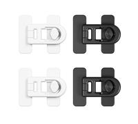 4 Pezzi Bambino Blocco Finestra Armadio Bambini Cassetto Blocco Frigorifero per Armadi e Cassetti Frigoriferi Porte Armadio Serrature (Bianco + Nero)