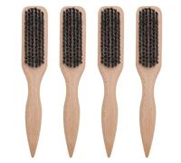 4 Pezzi Barbiere a Barba Spazzola per Barba Che Toeggiano la Spazzola dei Baffi Manico in Legno Ergonomico in Modo Efficiente e Organizza Capelli con una Grande Maniglia