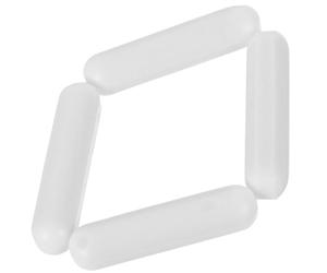 4 Pezzi Barra di Agitazione Magnetica Ptfe Cilindrica Bianca | Liquidi in Laboratorio e Piastra Calda, Proprietà senza Contatto, Resiste ad Alte Temperature