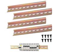4 Pezzi Barra DIN Guida DIN Alluminio 3,5 cm Di Larghezza, 200mm Di Lunghezza, Guide DIN in Metallo con Scanalature a Forma di U, per Armadi Di Distribuzione,Installazione di Quadri Elettrici
