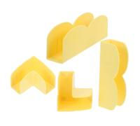 4 Pezzi Base Stabilizzatrice per Box in Plastica Gialla Antiscivolo | Fissaggio Singolo, Installazione Semplice, Base Sicura, Uso Versatile, per Sponda Letto e Recinto Giochi