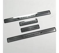 4 Pezzi Battitacco Adesivi in Acciaio Inox per Dacia Sandero Stepway 3 2020-2025, Auto Guardia Porta Soglia Protezione Antigraffio