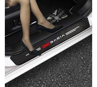 4 Pezzi Battitacco Adesivi Soglie Porte per Dacia Duster III 2020-2025, Battitacco per Auto Pellicola Del Protezione Davanzale Portiera Carbonio,C