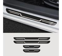 4 Pezzi Battitacco Auto in Acciaio Inox per Dongfeng Forthing T5 EVO 2021, Esterno Battitacco Protezione Plates Protezioni Del Pedale Accessori,Carbon fiber look