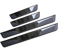 4 Pezzi Battitacco Auto in Acciaio Inox per Ford Capri EV 2024 2025,Anti-Graffio Protezione Pedale,Adesivi Soglia Decorativi Accessori,A/Black