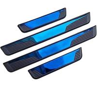 4 Pezzi Battitacco Auto in Acciaio Inox per Toyota Verso 2009-2013,Anti-Graffio Protezione Pedale,Adesivi Soglia Decorativi Accessori,D/Blue