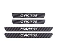 4 Pezzi Battitacco Auto in Fibra di Carbonio per Citr-oen C6 C5 C4L C4 C3 C2 C1 DS DS3 DS5 DS7, Adesivi del Protezione del Battiscopa del Davanzale della Porta Car Styling Accessori,Cactus