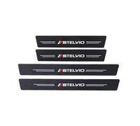 4 Pezzi Battitacco Auto per Alfa Romeo Stelvio 2022-, Fibra di Carbonio Battitacco Pellicola Protezione del Davanzale della Portiera Dell'auto