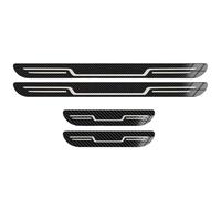 4 Pezzi Battitacco Auto per Audi RS4 2013-2016, Acciaio Inox Protezione Anti-Graffi con Pedaliera Decorativa Accessori,Carbon Fiber Texture