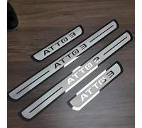 4 Pezzi Battitacco Auto per BYD Atto 3 2025 2024 2023 2022 Accessori, Protezione Portiere Auto in Acciaio Inox Protezione Antigraffio per Pedale