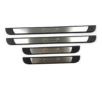 4 Pezzi Battitacco Auto per Fiat 500X 2022-2018 2023 2024, Protezione Portiere Auto in Acciaio Inox Protezione AntiGraffio per Pedale Accessori Auto,Silver