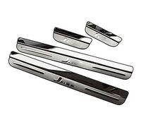 4 Pezzi Battitacco Auto per Hon-da Jazz 2008-2017, Inossidabile Antiscivolo AntiGraffio Soglia della Porta calciere Protezioni del Pedale dello Car Styling Accessorio