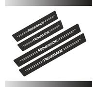 4 Pezzi Battitacco Auto per Jeep Renegade 2022-2014, Fibra di Carbonio Protezione Portiere Auto Protezione AntiGraffio per Pedale Accessori Auto