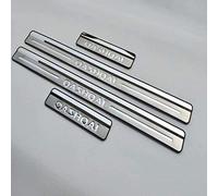 4 Pezzi Battitacco Auto per Nis-san Qashqai J10 2007-2013, Esterno Battitacco Protezione Plates, Protezioni del Pedale Dello in Inossidabile, Car Styling Accessorio