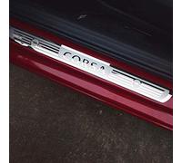 4 Pezzi Battitacco Auto per OP-EL ASTRA CORSA ADAM 2016-2019, Esterno Battitacco Protezione Plates, Protezioni del Pedale Dello in Inossidabile, Car Styling Accessorio