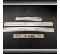 4 Pezzi Battitacco Auto per Seat Ateca 2024 2023 2022 2021 2020-2016, Protezione Portiere Auto in Acciaio Inox Protezione Antigraffio per Pedale Accessori Auto