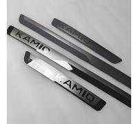 4 Pezzi Battitacco per Skoda Kamiq 2024 2023-2018, Protezione Portiere in Acciaio Inox AntiGraffio per Pedale, Accessori Auto