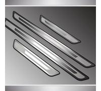 4 Pezzi Battitacco Auto per Skoda Kodiaq II 2024 2025, Protezione Portiere Auto in Acciaio Inox Protezione AntiGraffio per Pedale Accessori Auto,Silver
