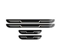 4 Pezzi Battitacco Auto Strisce Protettive Acciaio Inox per Toyota Corolla Hybrid Electric Vehicle HEV,Plates Protezioni del Pedale Accessori,C/Carbon Fiber Texture