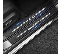 4 Pezzi Battitacco in Fibra di Carbonio, per Suzuki Baleno 2021 2020 2019 2018 Auto Accessori Protezione Esterna del battiscopa del davanzale della Porta
