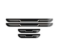 4 Pezzi Battitacco per Auto Sticker per Hyundai Azera 5. Generation (HG), Acciaio Inossidabile Adesivi Soglia Anti-Graffio Antiscivolo Protezione Porta Soglia Sticker,A/Carbon Fiber Texture