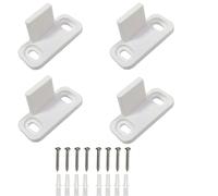 4 Pezzi Bianchi per Porta Scorrevole per Stalla, Fienile Porta Fondo Pavimento Guida, Guida Inferiore Porta a Filo, Guide per Porte Scorrevoli da Fienile, per Porte Scorrevoli a Fessura