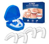 4 Pezzi Bite Bruxismo Notturno,Bite Bruxismo Automodellante,Anti Digrignamento dei Denti,Mouth Guard Teeth Grinding,Bait Protezione Denti Notturno per Uomini e Donne,2 Taglie