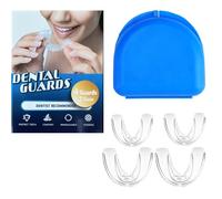 4 Pezzi Bite Bruxismo Notturno, Bite Dentale per Bruxismo, Bite Notturno Regolabile Anti Bruxismo, Riduce il Bruxismo e il Russamento, Bite Bruxismo Notte per Denti e Mascella