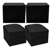 4 Pezzi Blocchi Fonoassorbenti Cubo Nero per Studio e Voce | Schiuma in Spugna Poliuretanica, Controllo Eco e Riduzione Rimbombo, per Soffitti e Sale Streaming Domestiche