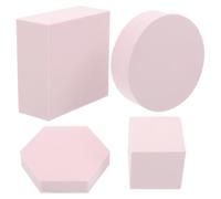 4 Pezzi Blocchi Geometrici per Fotografia in Schiuma, Rosa, Moderni | Staging di Prodotti e Sessioni Fotografiche, Stile Contemporaneo, per Alimenti e Cosmetici