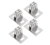 4 pezzi Blocco puleggia piccolo ruota puleggia silenziosa, acciaio carbone da 330 libbre a parete a parete fissa a parete sollevando il blocco di puleggia per il soffitto a parete