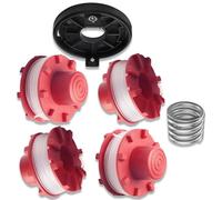4 Pezzi Bobina,1 Pezzi Copri Bobina,1 Pezzi molla,Bobina di filo per decespugliatore,Compatibile con Einhell GE-CT 36/30 Li,Lunghezza 8 metri, diametro 2 millimetri, bobina di nylon