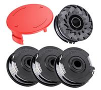 4 Pezzi Bobina di Filo di Ricambio per Bosch AdvancedGrassCut36, Art 24 27 30, e 1 Copribobina, 1.6mm 6m F016800351 Bobina