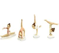 4 Pezzi Bomboniera Comunione Bambina Cresima Compleanno Ginnastica artistica in resina cm. 11,5