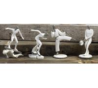 4 pezzi bomboniera Sportivi stilizzati, 4 discipline in resina h 10 cm by Paben.