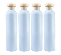 4 Pezzi Bottiglie di Vuote con Tappo a Ribalta,260ml Contenitori Bagaglio a Mano Liquidi,HDPE a Prova di Perdite Contenitore da Viaggio,Kit Contenitori Shampoo e Balsamo da Viaggio,per Shampoo, Crema